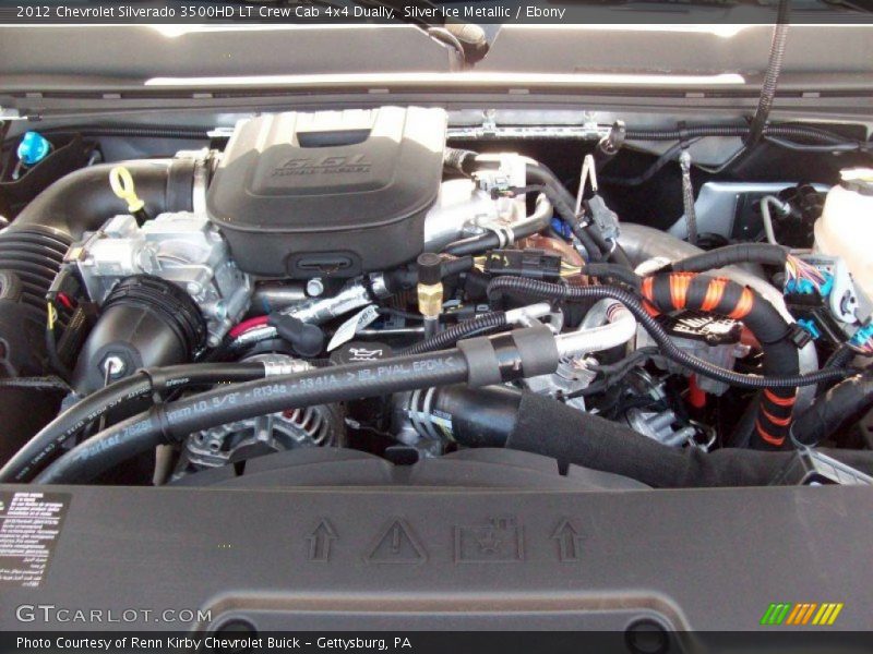 Silver Ice Metallic / Ebony 2012 Chevrolet Silverado 3500HD LT Crew Cab 4x4 Dually