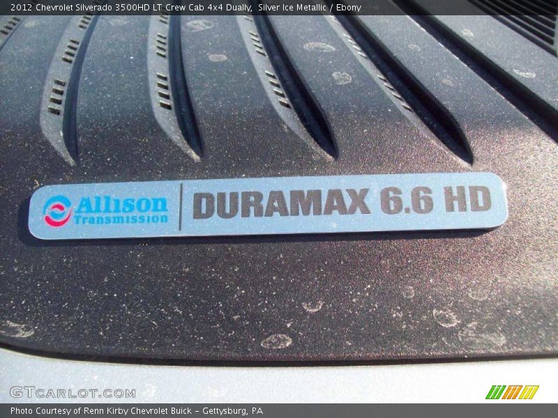 Silver Ice Metallic / Ebony 2012 Chevrolet Silverado 3500HD LT Crew Cab 4x4 Dually