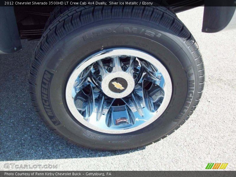 Silver Ice Metallic / Ebony 2012 Chevrolet Silverado 3500HD LT Crew Cab 4x4 Dually