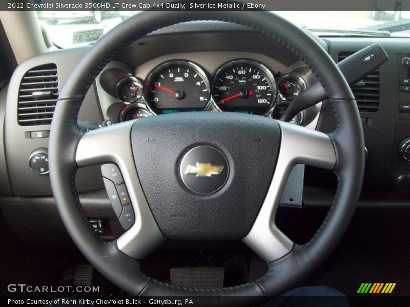 Silver Ice Metallic / Ebony 2012 Chevrolet Silverado 3500HD LT Crew Cab 4x4 Dually