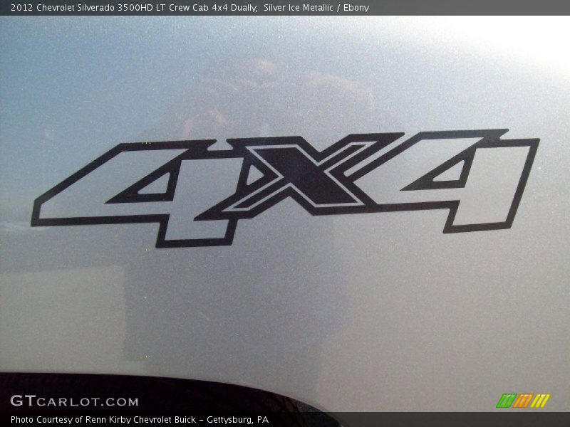 Silver Ice Metallic / Ebony 2012 Chevrolet Silverado 3500HD LT Crew Cab 4x4 Dually