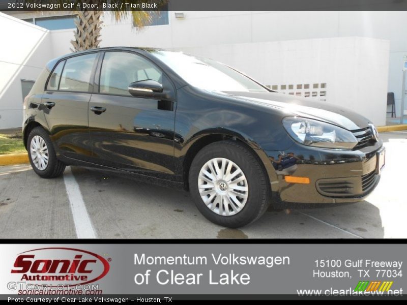 Black / Titan Black 2012 Volkswagen Golf 4 Door