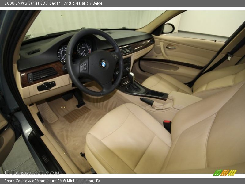 Arctic Metallic / Beige 2008 BMW 3 Series 335i Sedan