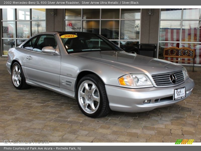 Front 3/4 View of 2002 SL 600 Silver Arrow Roadster