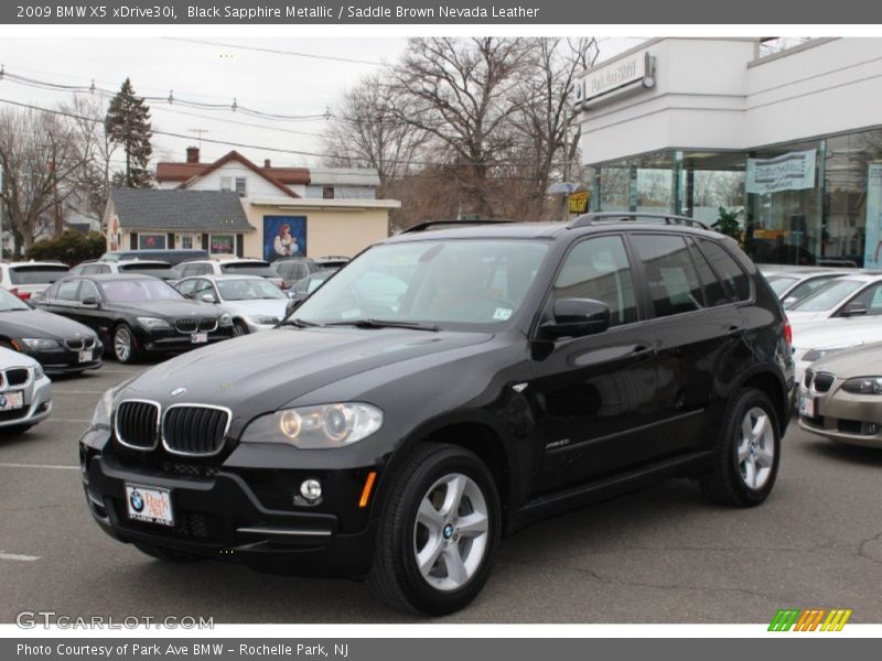 Black Sapphire Metallic / Saddle Brown Nevada Leather 2009 BMW X5 xDrive30i