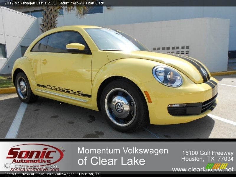 Saturn Yellow / Titan Black 2012 Volkswagen Beetle 2.5L