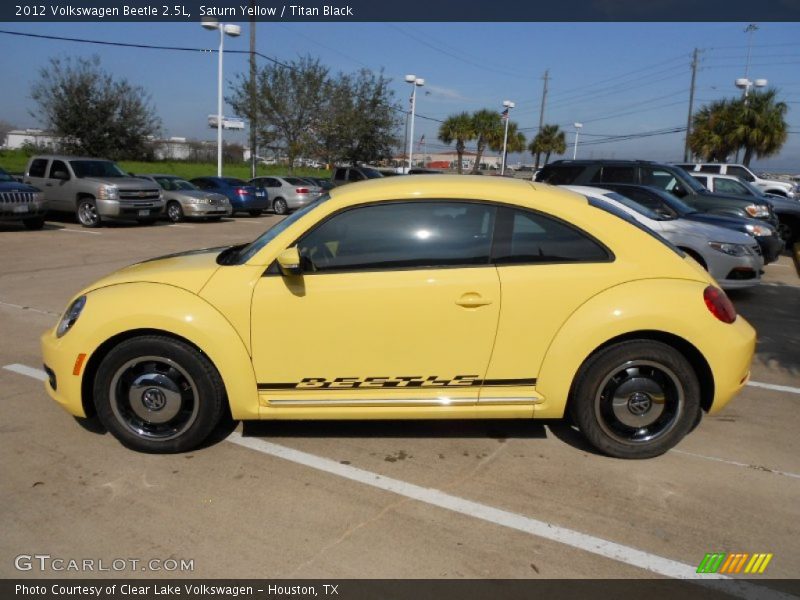 Saturn Yellow / Titan Black 2012 Volkswagen Beetle 2.5L