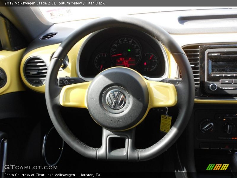 Saturn Yellow / Titan Black 2012 Volkswagen Beetle 2.5L