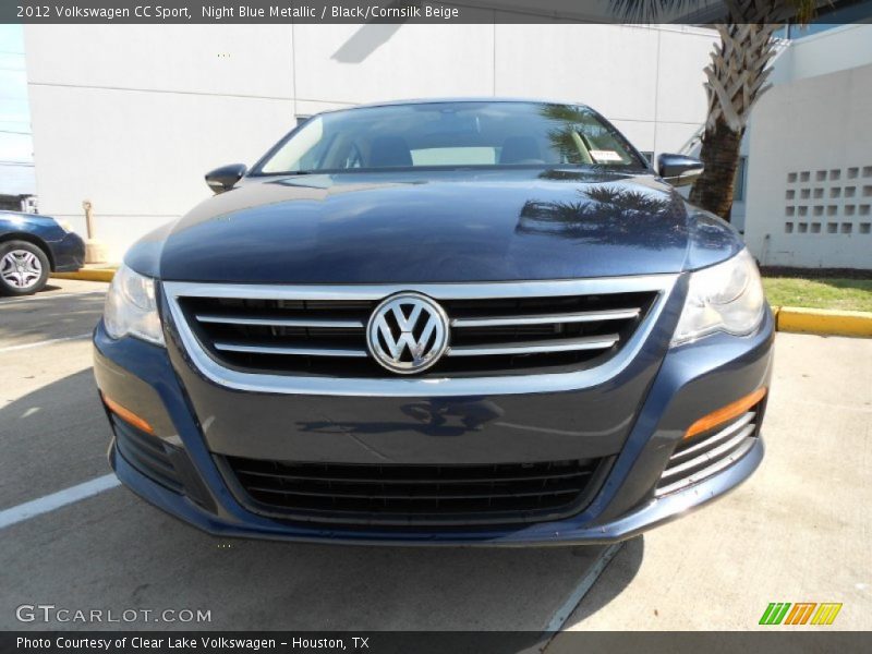 Night Blue Metallic / Black/Cornsilk Beige 2012 Volkswagen CC Sport