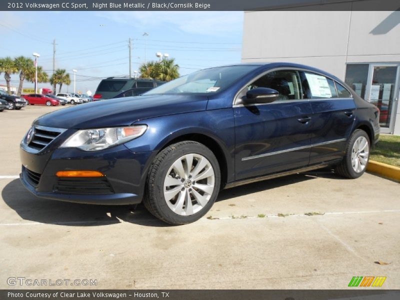 Night Blue Metallic / Black/Cornsilk Beige 2012 Volkswagen CC Sport