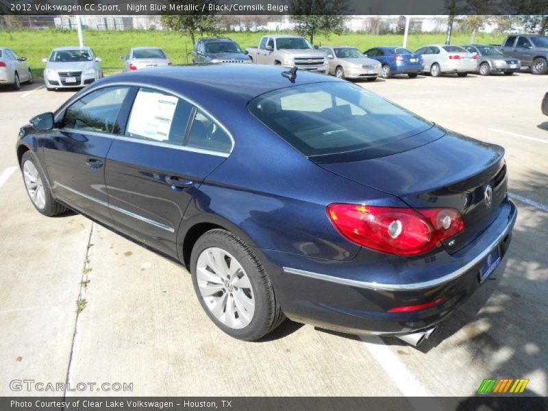 Night Blue Metallic / Black/Cornsilk Beige 2012 Volkswagen CC Sport