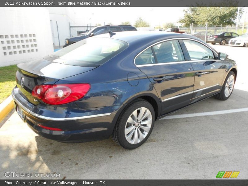 Night Blue Metallic / Black/Cornsilk Beige 2012 Volkswagen CC Sport