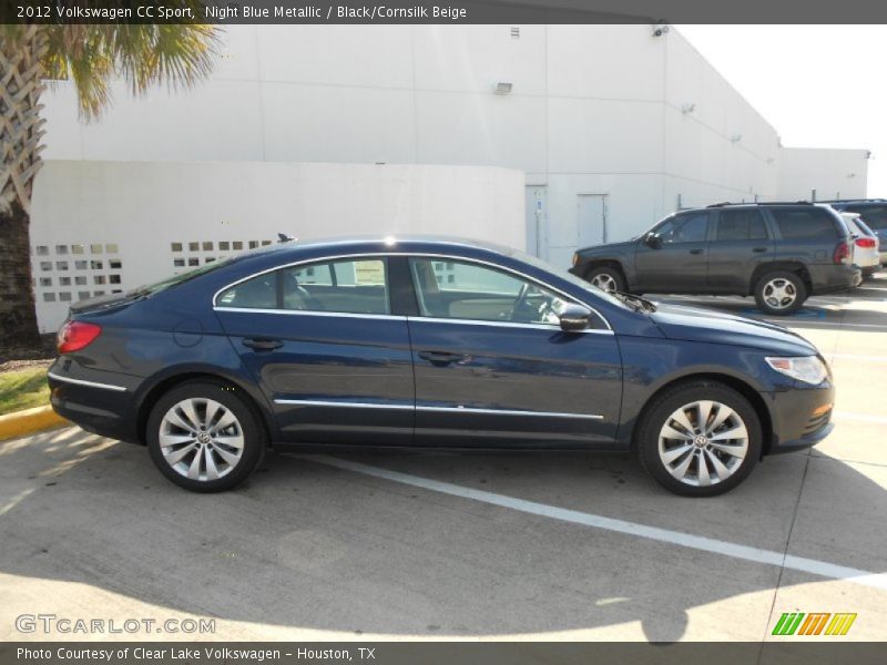 Night Blue Metallic / Black/Cornsilk Beige 2012 Volkswagen CC Sport