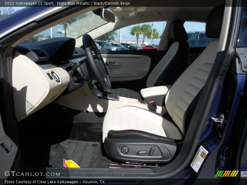 Night Blue Metallic / Black/Cornsilk Beige 2012 Volkswagen CC Sport