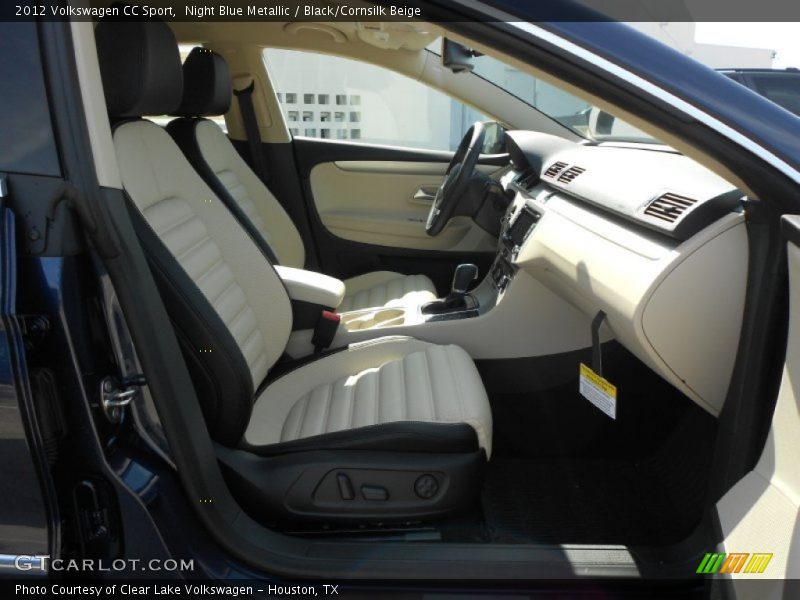 Night Blue Metallic / Black/Cornsilk Beige 2012 Volkswagen CC Sport