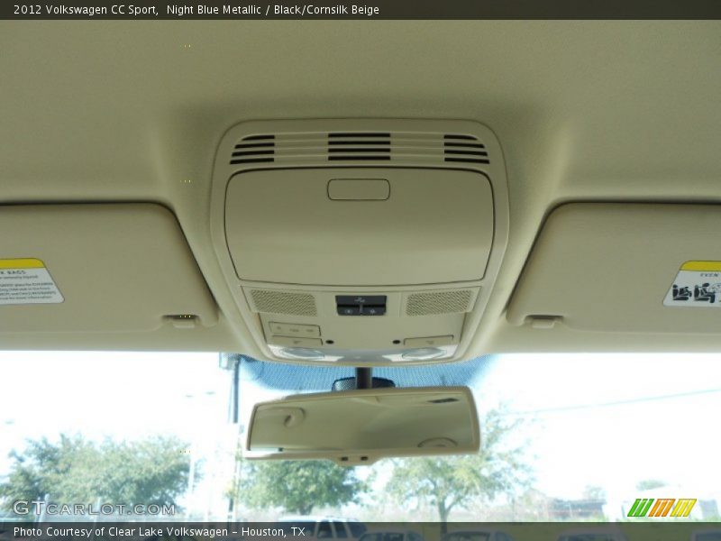 Night Blue Metallic / Black/Cornsilk Beige 2012 Volkswagen CC Sport