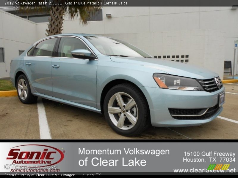 Glacier Blue Metallic / Cornsilk Beige 2012 Volkswagen Passat 2.5L SE