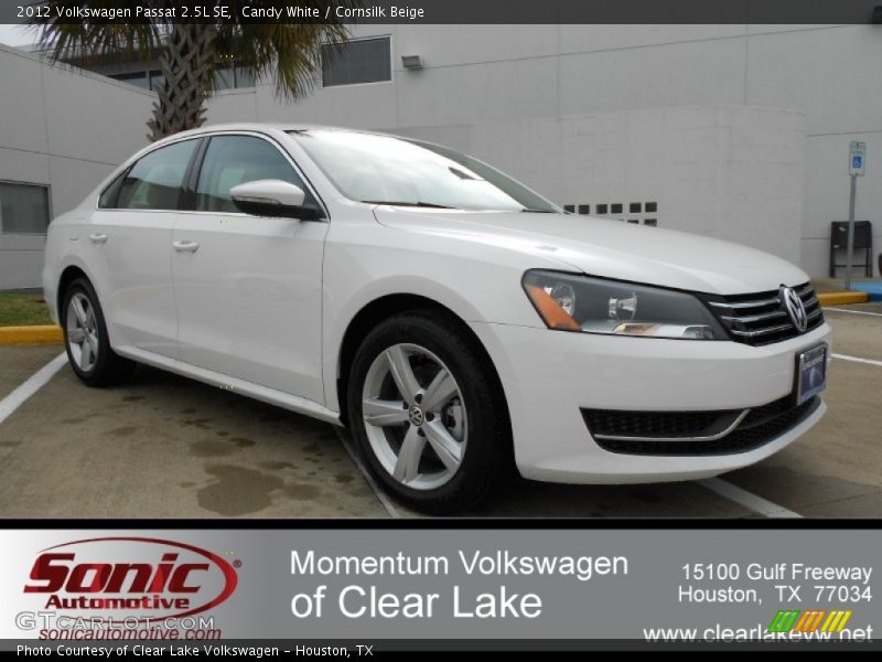 Candy White / Cornsilk Beige 2012 Volkswagen Passat 2.5L SE
