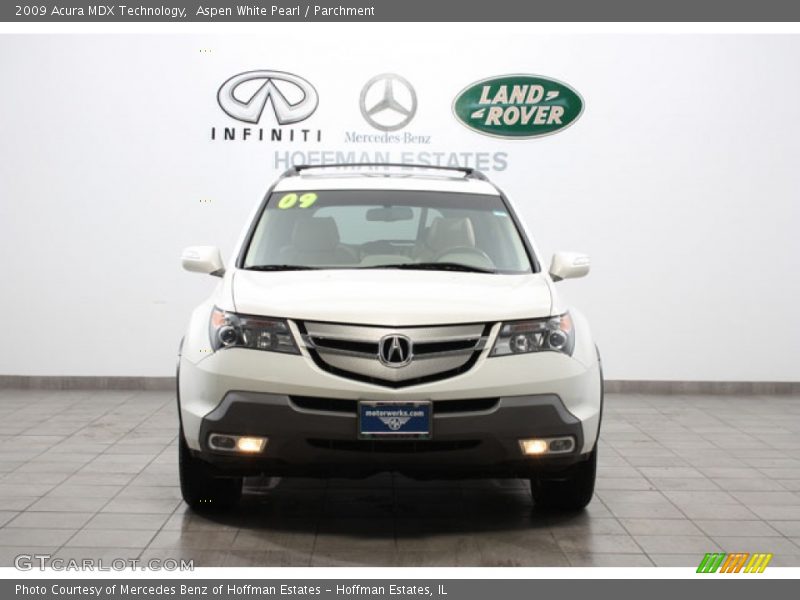 Aspen White Pearl / Parchment 2009 Acura MDX Technology