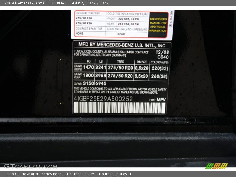 Black / Black 2009 Mercedes-Benz GL 320 BlueTEC 4Matic