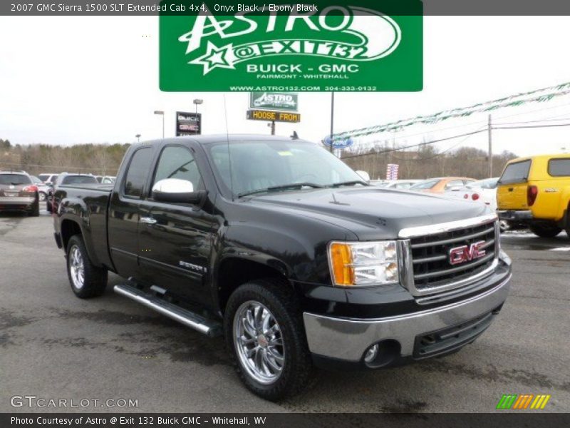 Onyx Black / Ebony Black 2007 GMC Sierra 1500 SLT Extended Cab 4x4