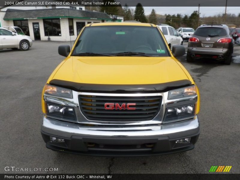 Flame Yellow / Pewter 2004 GMC Canyon SLE Extended Cab 4x4