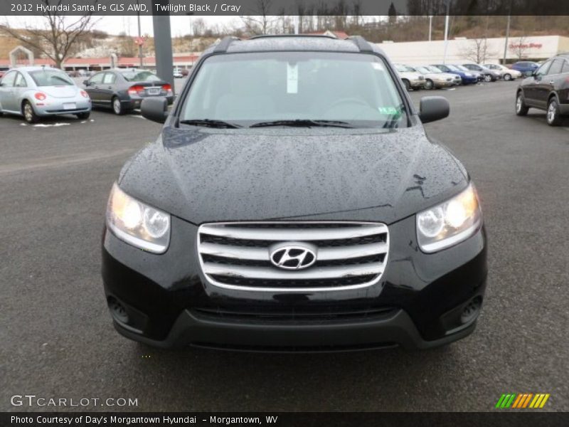 Twilight Black / Gray 2012 Hyundai Santa Fe GLS AWD
