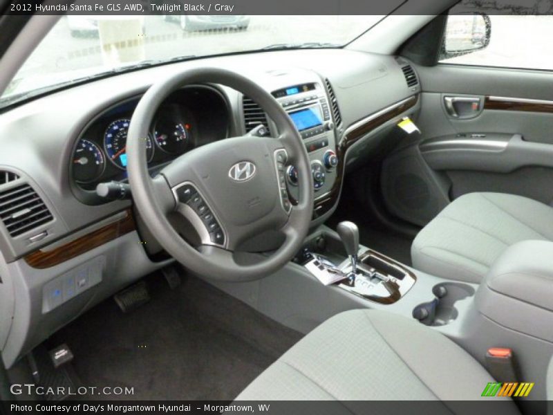 Twilight Black / Gray 2012 Hyundai Santa Fe GLS AWD