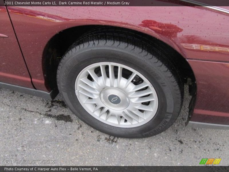 Dark Carmine Red Metallic / Medium Gray 2001 Chevrolet Monte Carlo LS