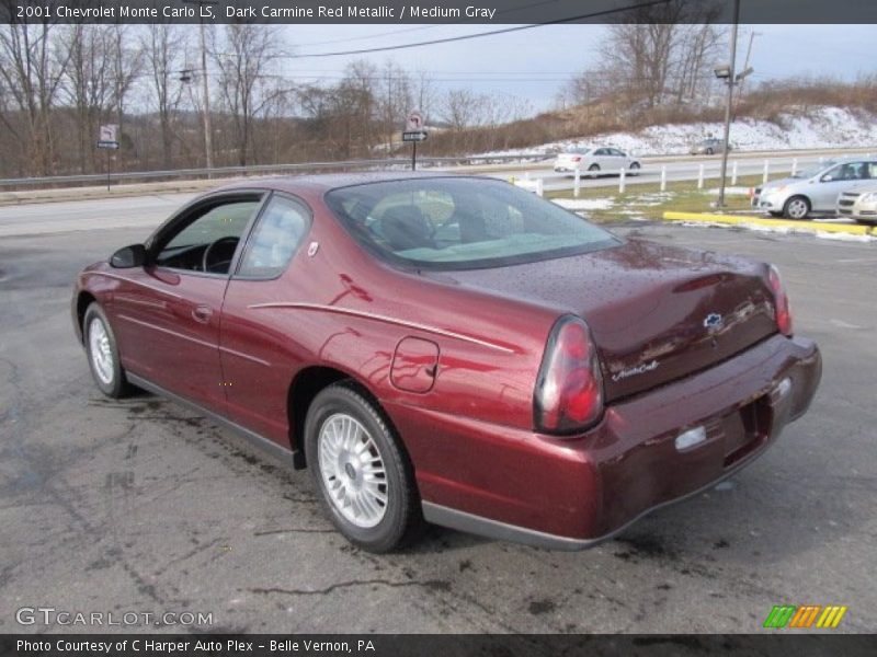 Dark Carmine Red Metallic / Medium Gray 2001 Chevrolet Monte Carlo LS