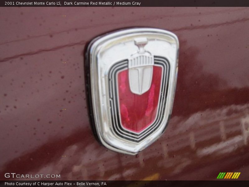 Dark Carmine Red Metallic / Medium Gray 2001 Chevrolet Monte Carlo LS