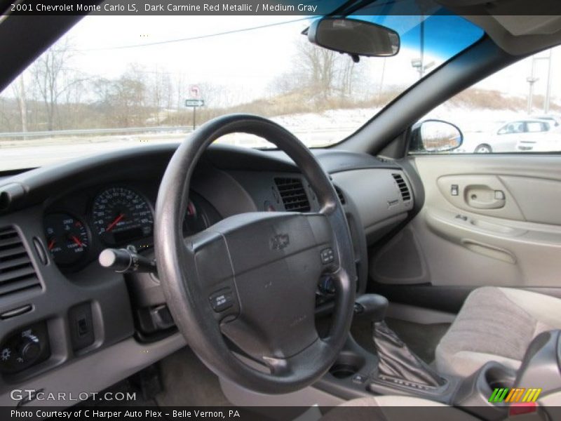 Dark Carmine Red Metallic / Medium Gray 2001 Chevrolet Monte Carlo LS