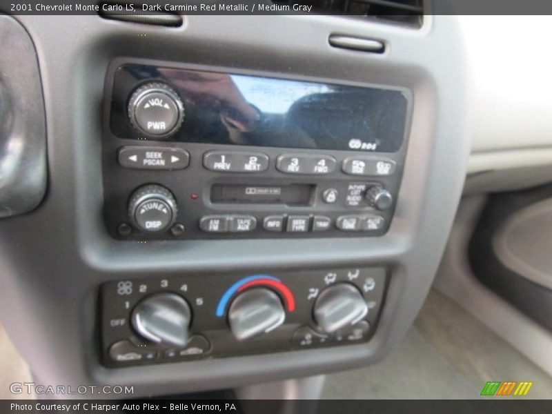 Dark Carmine Red Metallic / Medium Gray 2001 Chevrolet Monte Carlo LS