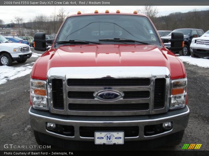 Red / Medium Stone 2009 Ford F350 Super Duty XLT Crew Cab 4x4