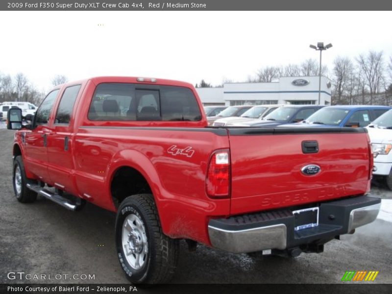 Red / Medium Stone 2009 Ford F350 Super Duty XLT Crew Cab 4x4
