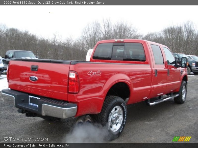 Red / Medium Stone 2009 Ford F350 Super Duty XLT Crew Cab 4x4