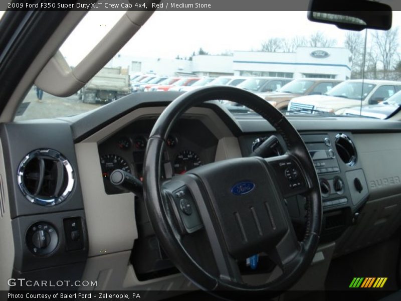Red / Medium Stone 2009 Ford F350 Super Duty XLT Crew Cab 4x4