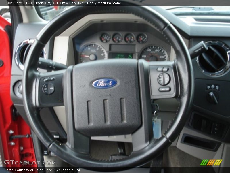Red / Medium Stone 2009 Ford F350 Super Duty XLT Crew Cab 4x4