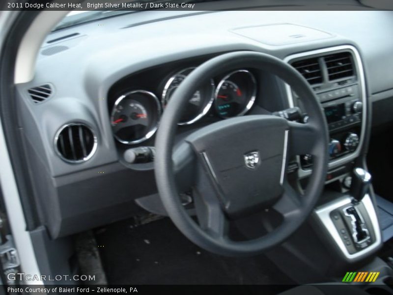 Bright Silver Metallic / Dark Slate Gray 2011 Dodge Caliber Heat
