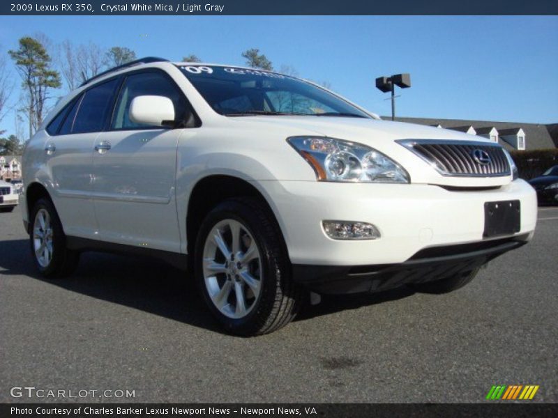 Crystal White Mica / Light Gray 2009 Lexus RX 350