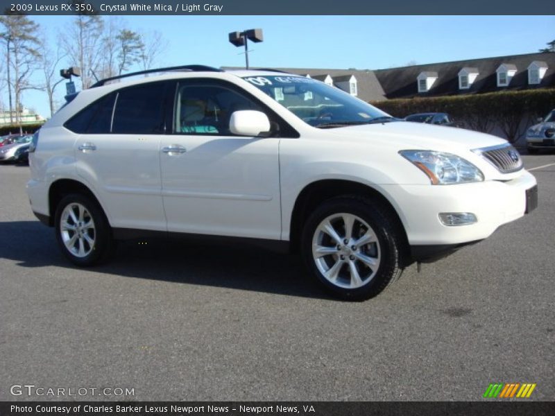 Crystal White Mica / Light Gray 2009 Lexus RX 350