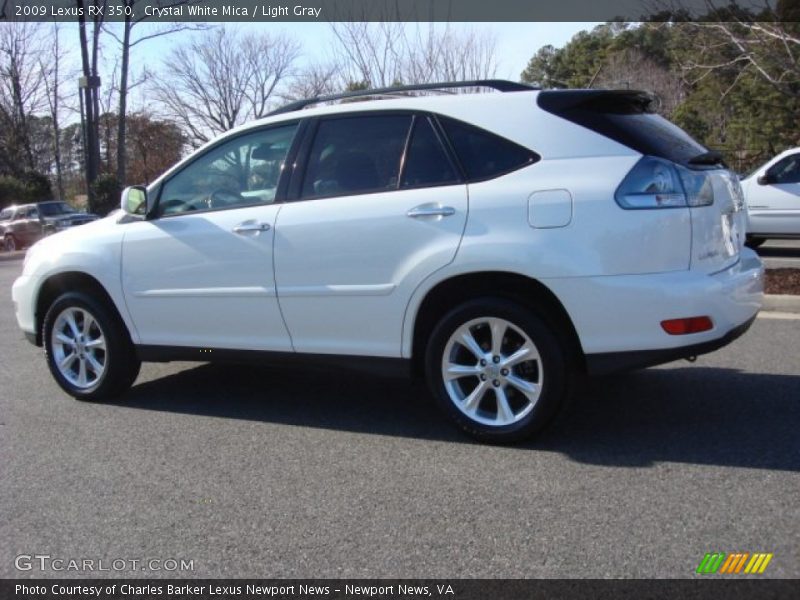 Crystal White Mica / Light Gray 2009 Lexus RX 350