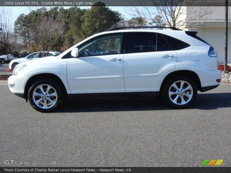 Crystal White Mica / Light Gray 2009 Lexus RX 350