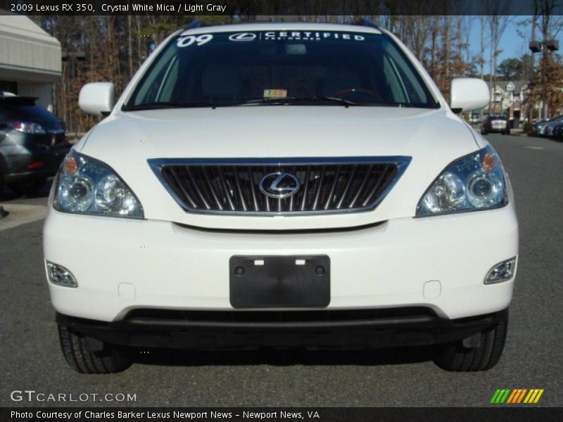 Crystal White Mica / Light Gray 2009 Lexus RX 350