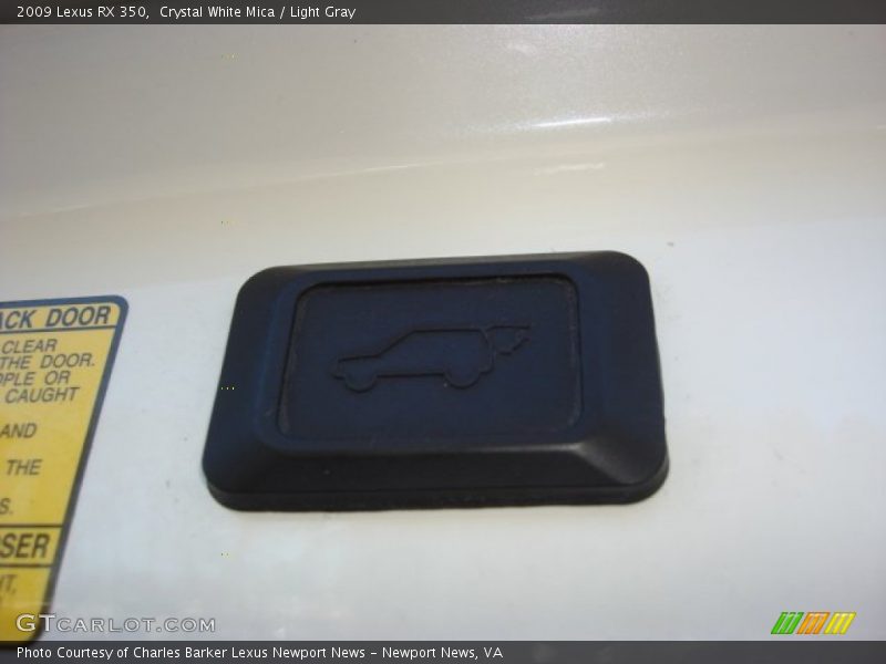 Crystal White Mica / Light Gray 2009 Lexus RX 350
