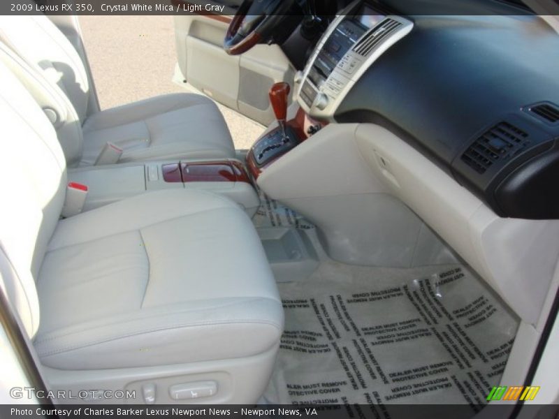 Crystal White Mica / Light Gray 2009 Lexus RX 350