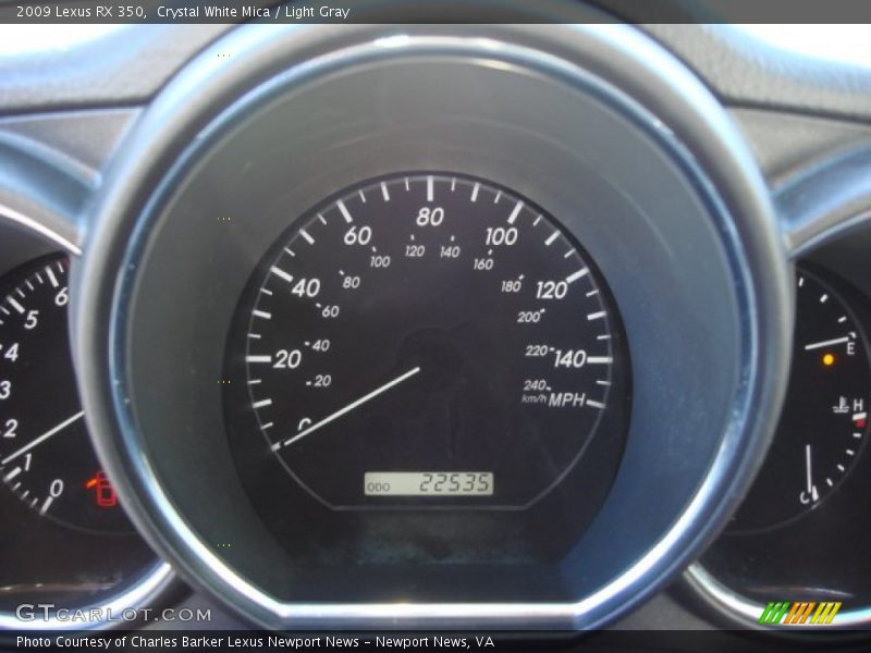 Crystal White Mica / Light Gray 2009 Lexus RX 350
