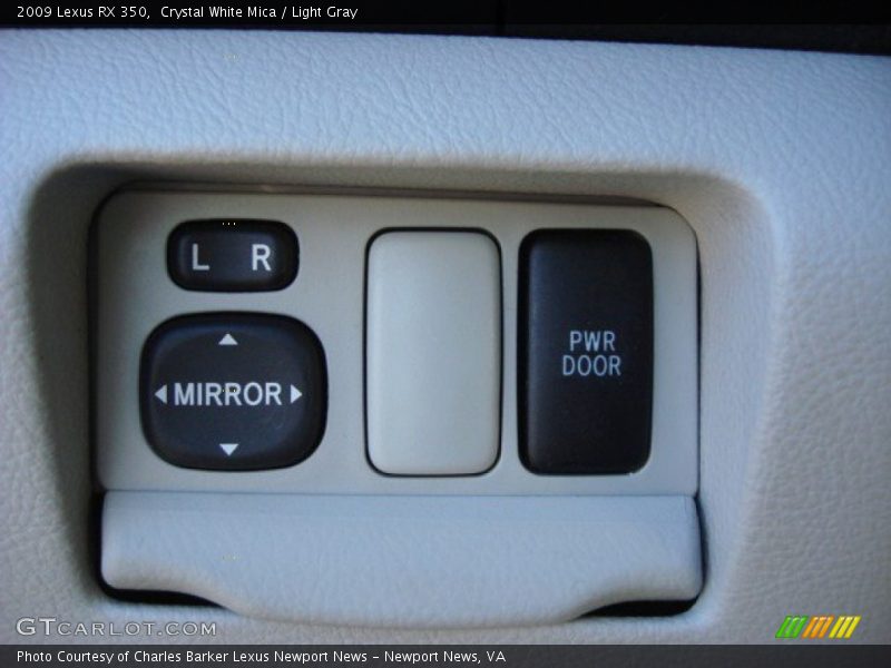 Crystal White Mica / Light Gray 2009 Lexus RX 350