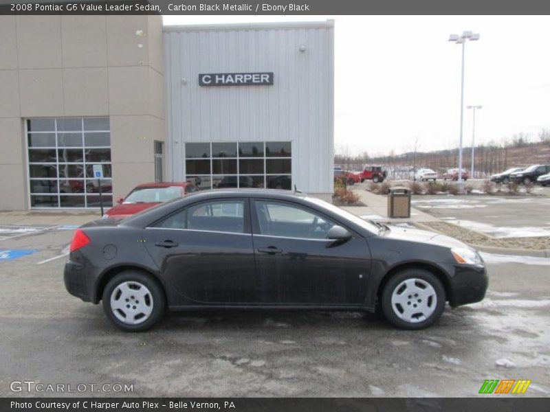 Carbon Black Metallic / Ebony Black 2008 Pontiac G6 Value Leader Sedan