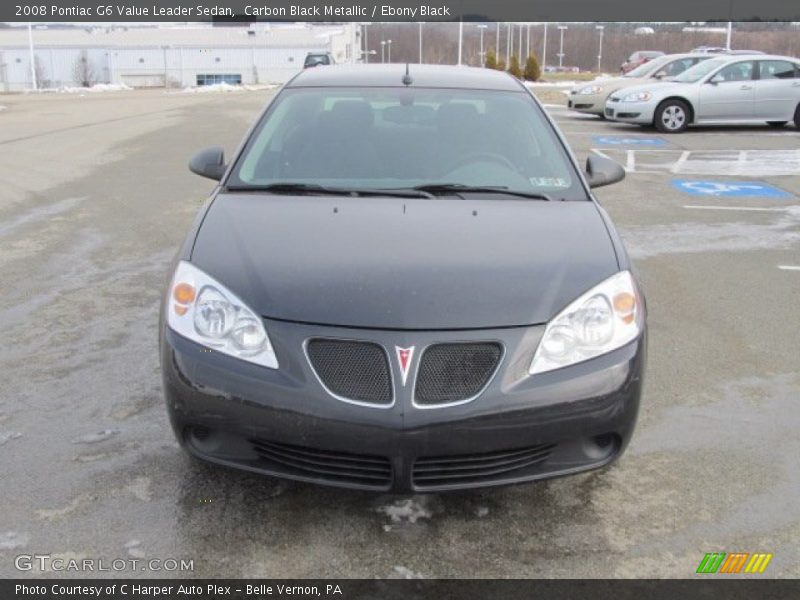 Carbon Black Metallic / Ebony Black 2008 Pontiac G6 Value Leader Sedan